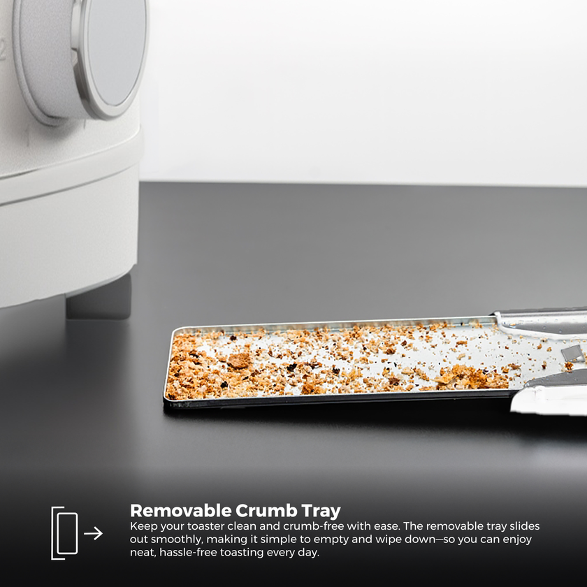 Riva Stainless Steel 2-Slice Toaster Matt White RVWT001