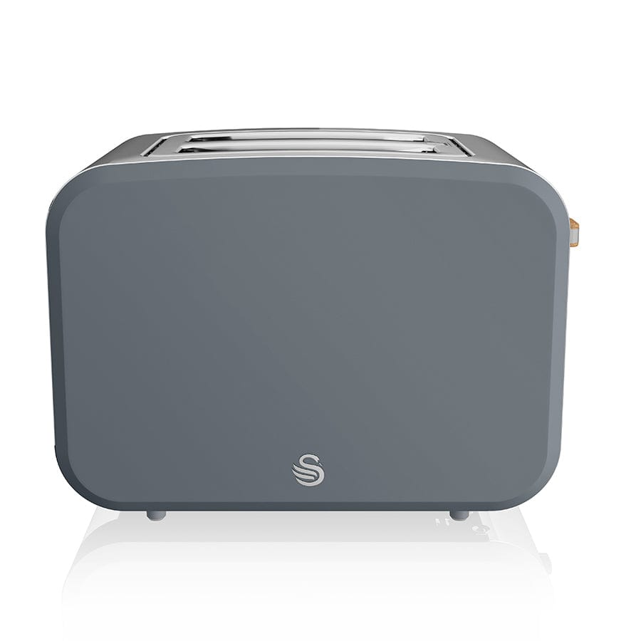 Swan TOASTER & KETTLE Swan Nordic Polished Stainless Steel Cordless Kettle & 2 Slice Toaster SNR2P (6713986515033)