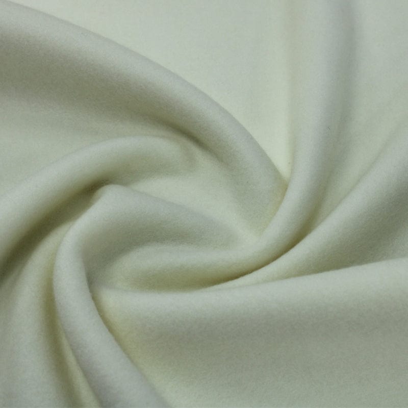 WINTER FABRIC Dress Fabrics Cream Melton Fabric 150 cm (6575404810329)