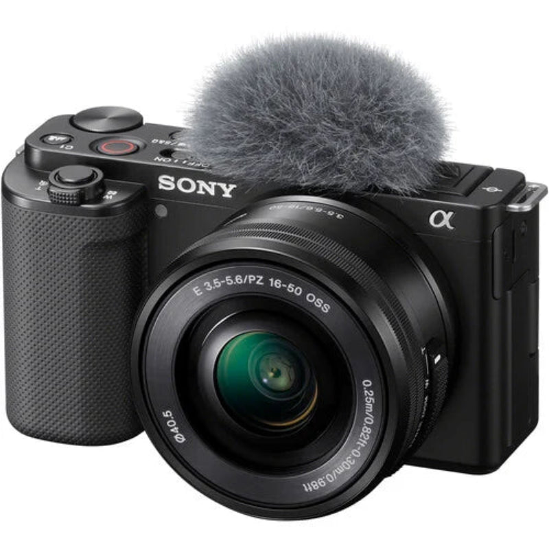 Sony Alpha ZV-E10 Mirrorless Camera with 16-50mm Lens (Black).