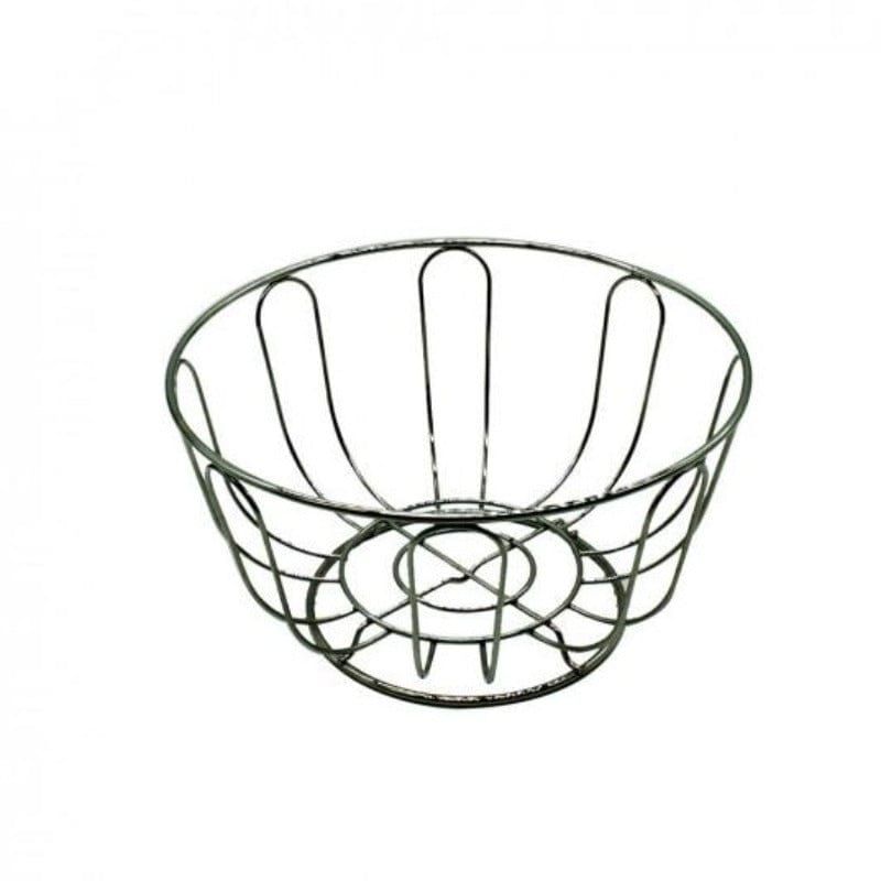 Stainless Steel fruit basket Chrome Circle Fruit Basket (6576473178201)