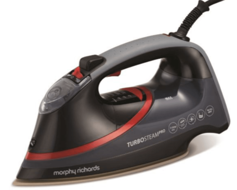 Morphy Richards IRON Morphy Richards Iron Steam Dry Spray Ceramic Black 400ml 3100W Turbosteam Pro (6778969948249)