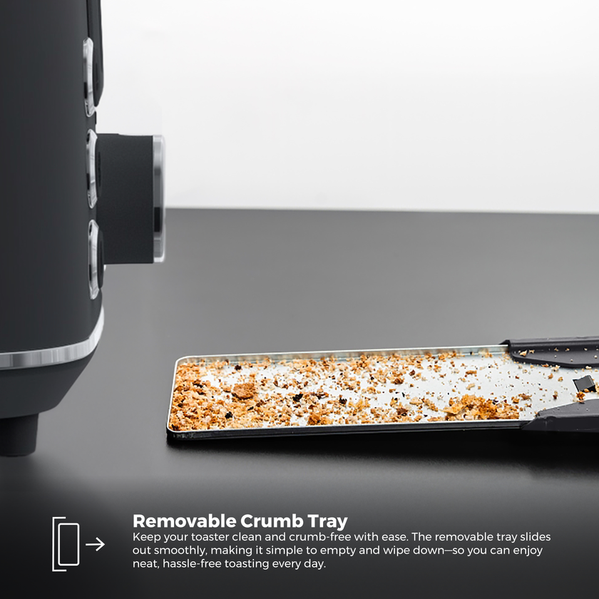 Riva Cool Touch Toaster 2-Slice Coal Grey RVGT001