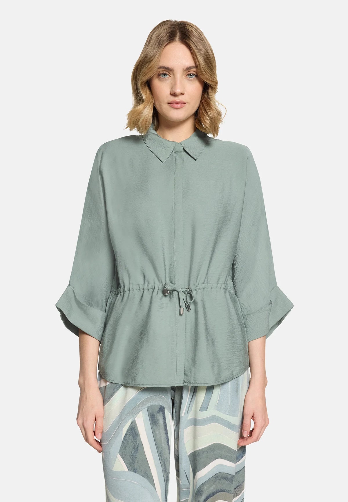 Betty Barclay Ladies Button Down Blouse- Chinois Green 8031/1836.