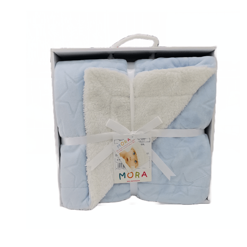 Mora BABY BLANKET Mora Baby Blanket Galaxy Sherpa 110x140 Super Soft Azul/Blue (7091602128985)