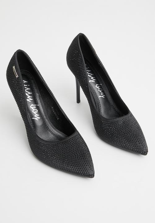 Sissy Boy Heel Ladies Bling Court Black (7289982058585)