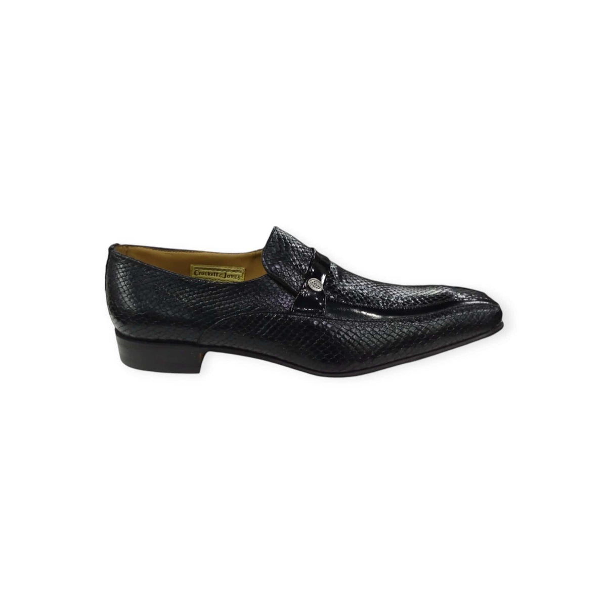 Crockett & Jones Formal Shoes Crockett & Jones Olimpo Snake Black Patent Black (7798841933913)