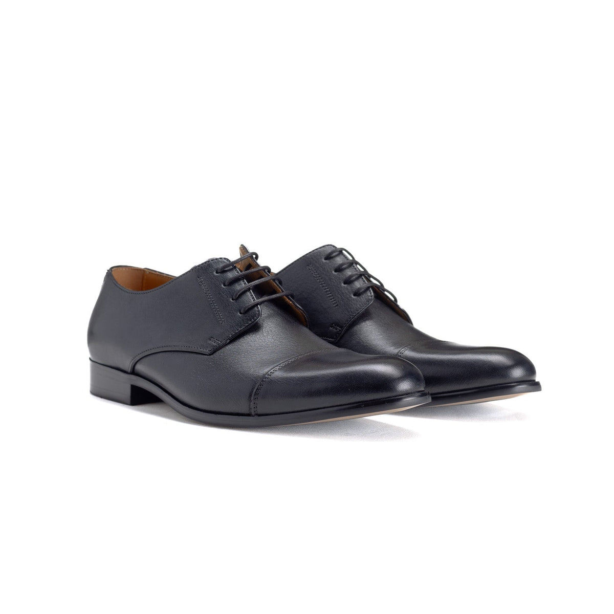 Florsheim Mens Centurion Toe Cap Shoes-Black.