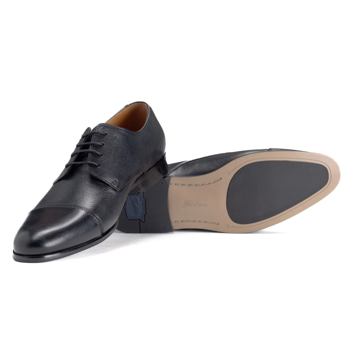 Florsheim Mens Centurion Toe Cap Shoes-Black.