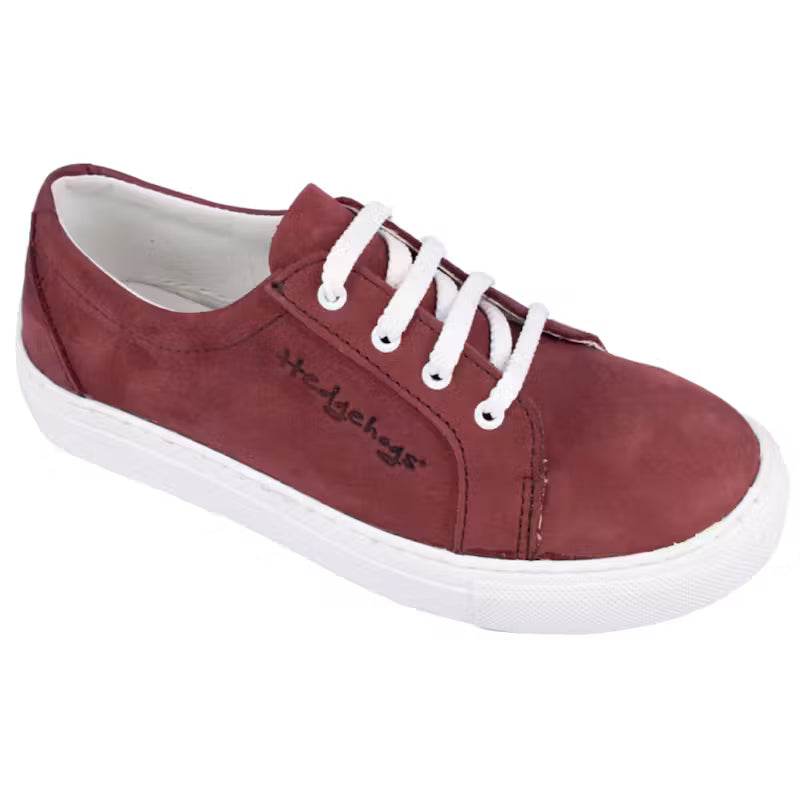 Hedgehogs Women Genuine Nubuck Leather Katrina Sneakers-Burgundy HHC506