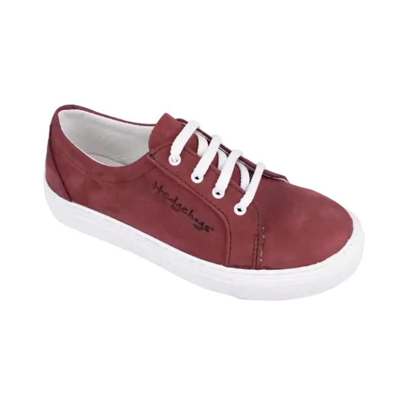 Hedgehogs Women Genuine Nubuck Leather Katrina Sneakers-Burgundy HHC506