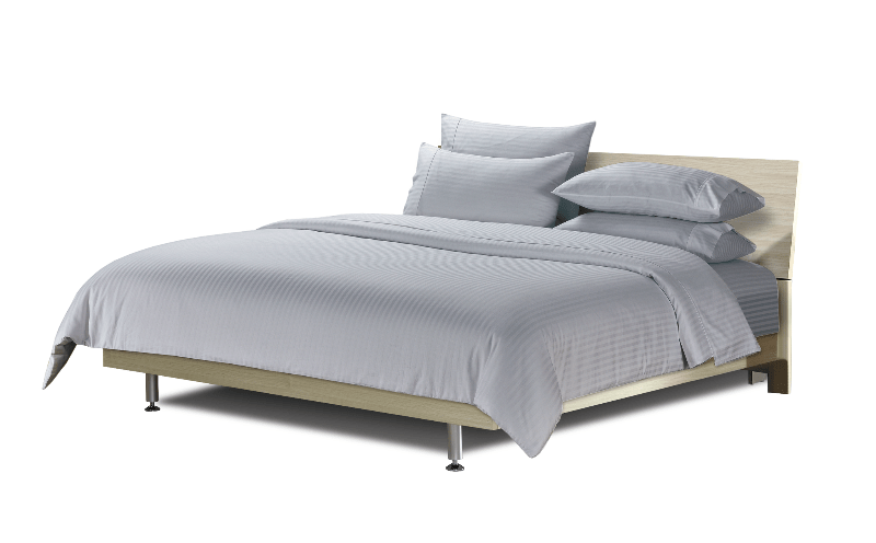 SIMON BAKER SHEET SET Simon Baker 250 Thread Count Egyptian Cotton Stripe Sheet Set Silver (6595731882073)