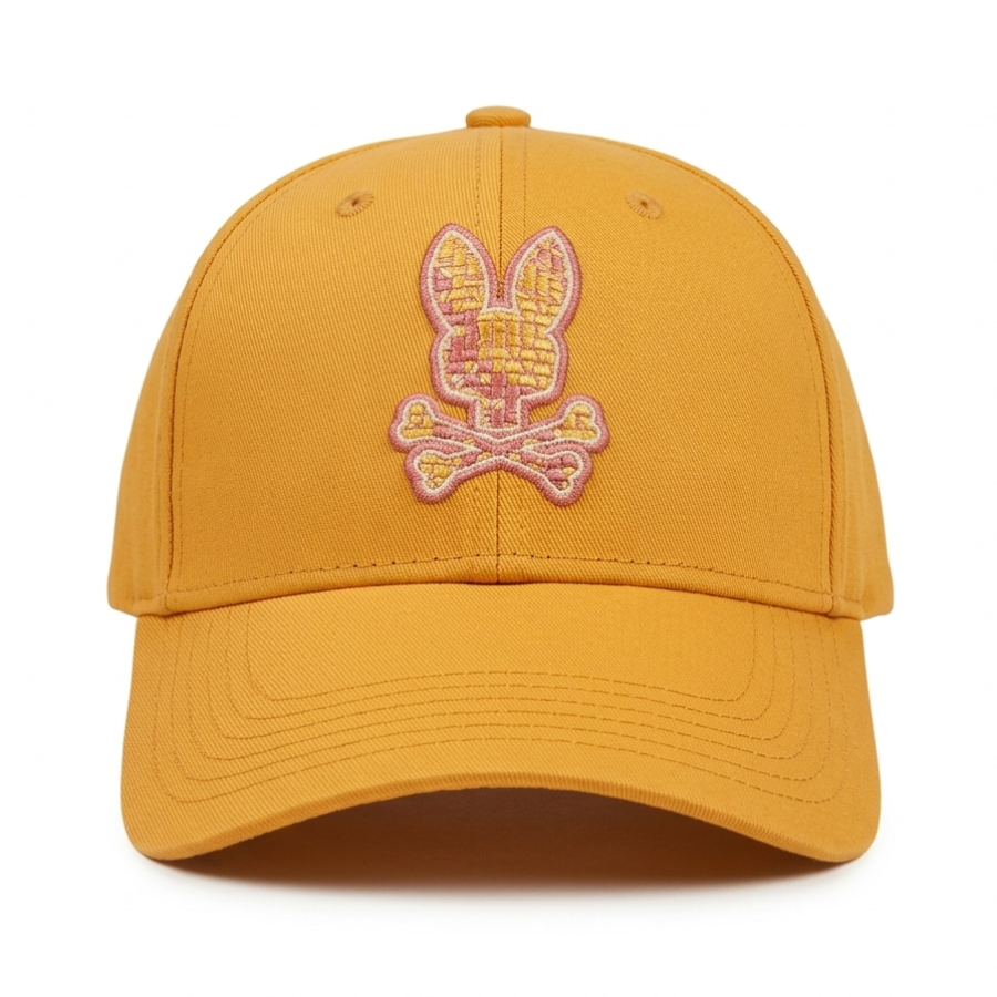 Psycho Bunny Olivier Baseball Cap Papaya SP26-1500072.