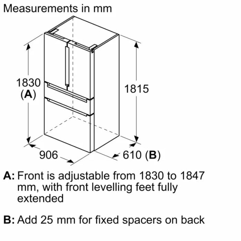 SIEMENS KF96RSBEA IQ700 FRENCH DOOR 458L GLASS DR F/FREEZER