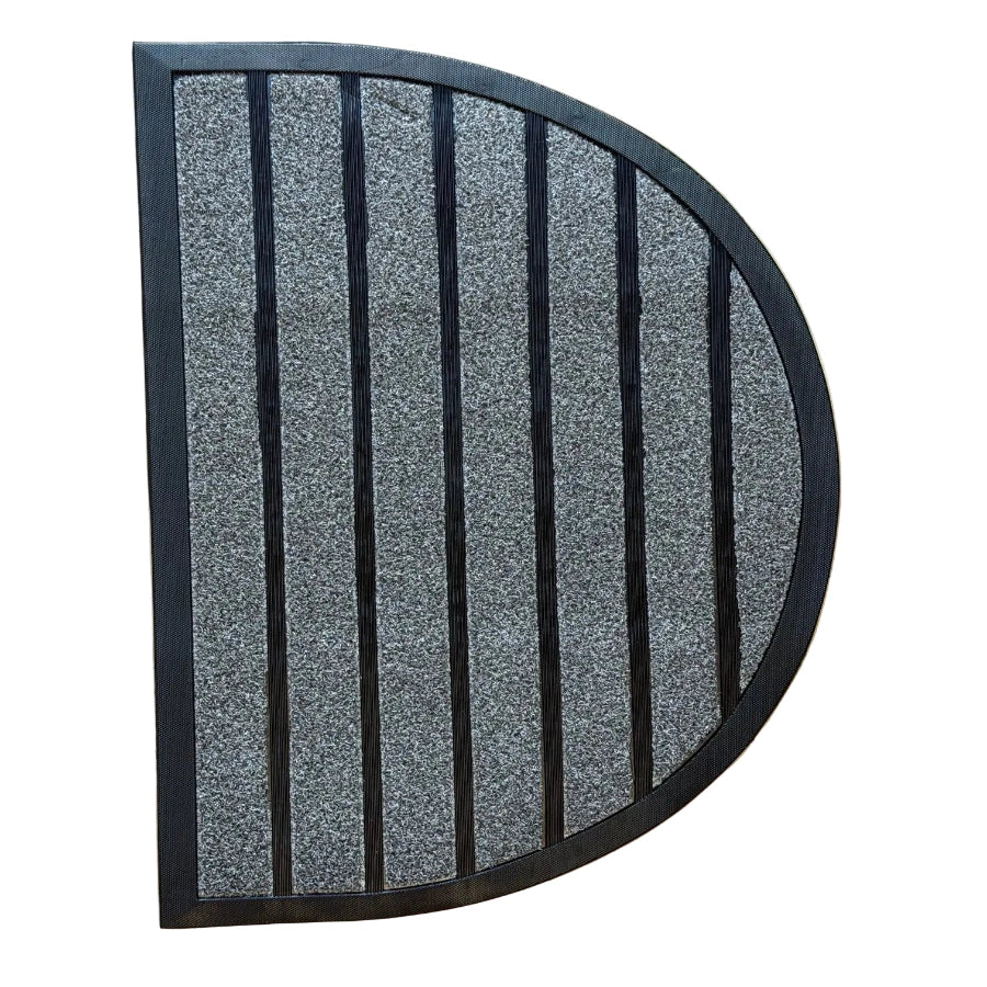Grime Buster Half Moon Door Mat Light Grey 45x75cm