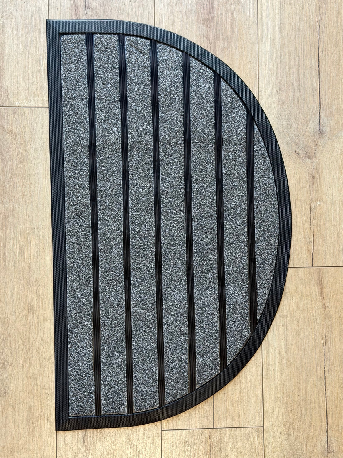 Grime Buster Half Moon Door Mat Light Grey 45x75cm