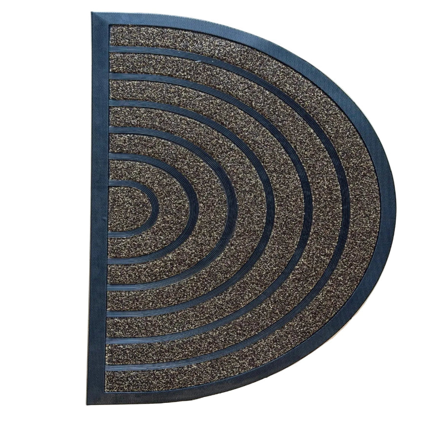 Grime Buster Half Moon Door Mat Brown 45x75cm.