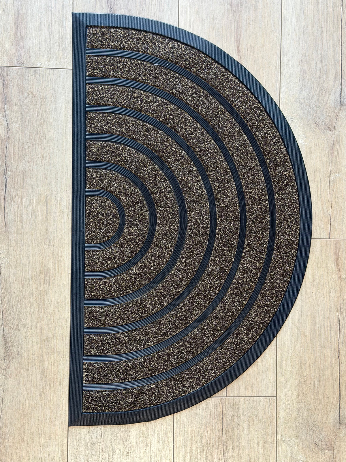 Grime Buster Half Moon Door Mat Brown 45x75cm.