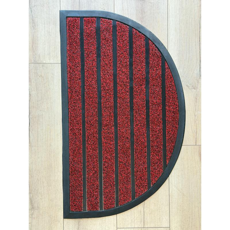 Grime Buster Half Moon Door Mat Red 45x75cm