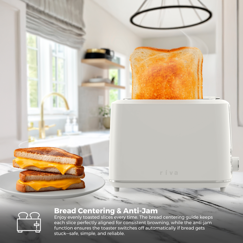 Riva Cool Touch Toaster 2-Slice White RVWT001