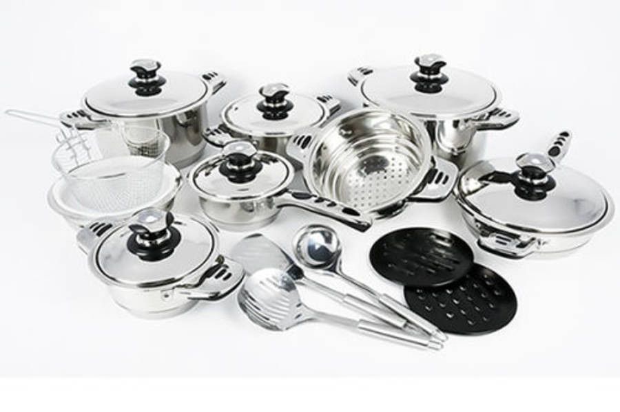 Tissoli 23 Piece Stainless Steel Crown Cookware Set.