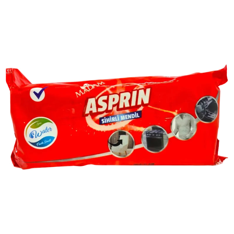 Asprin Universal Cleaning Wet Wipes, 50 Pieces, MW701