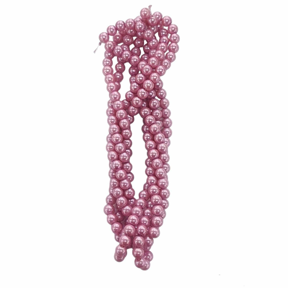 Glass Pearl Beads HABBY Dusty Pink Glass Pearl Beads 8 mm (7768487067737)