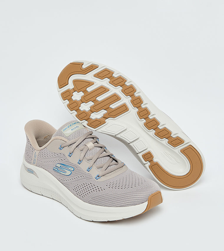 Skechers Men's Arch Fit 2.0 Lestur Lace-Up Shoes- Taupe/Blue 232712