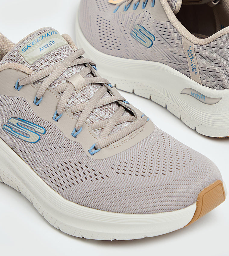 Skechers Men's Arch Fit 2.0 Lestur Lace-Up Shoes- Taupe/Blue 232712