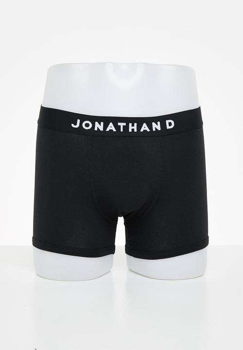 Jonathan D Underwear Jonathan D 2 Pack Trunks with elasticated waistband - Navy & Black (7152085696601)