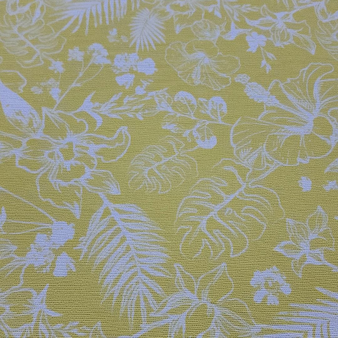 PRINTED CHIFFON Dress Fabrics Printed Crinkle Chiffon Fabric Yellow 150cm (7427897688153)