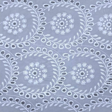 Korteks Textiles Lace & Voile Fabrics White Embroidery Plain Voile 36 Collection 280 cm (7904024821849)