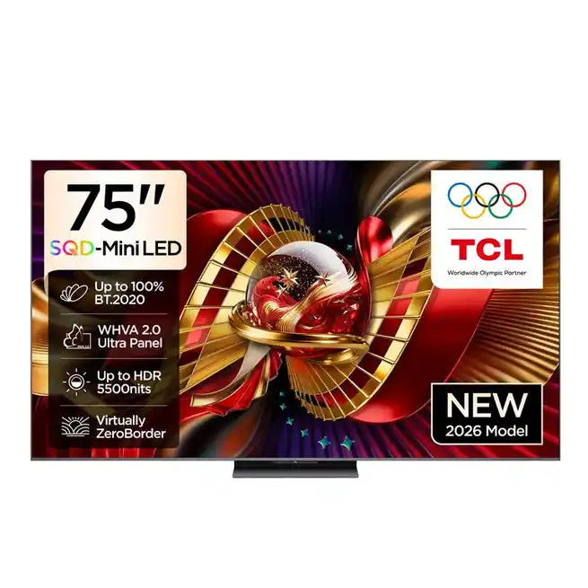 TCL 75-INCH C8L SQD-MINI LED GOOGLE TV 144HZ.