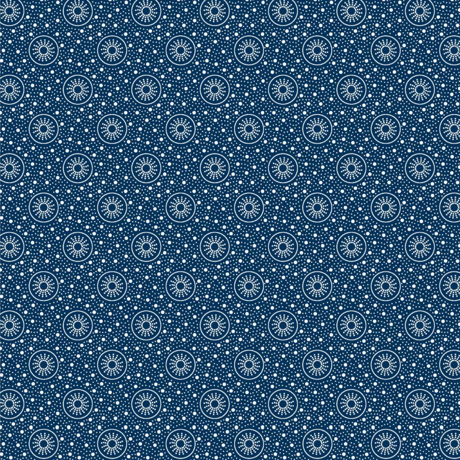 Original 3 Cats Fabric C/W04 Navy Blue 90cm