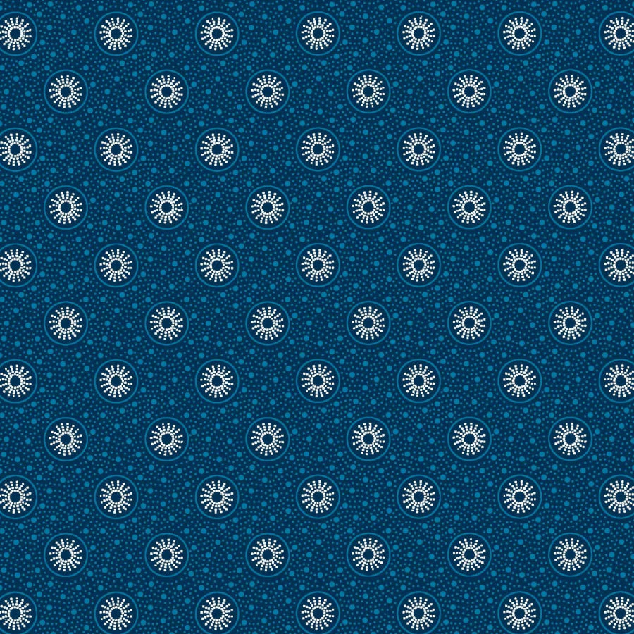 Original 3 Cats Fabric C/W74 Ink Blue 90cm
