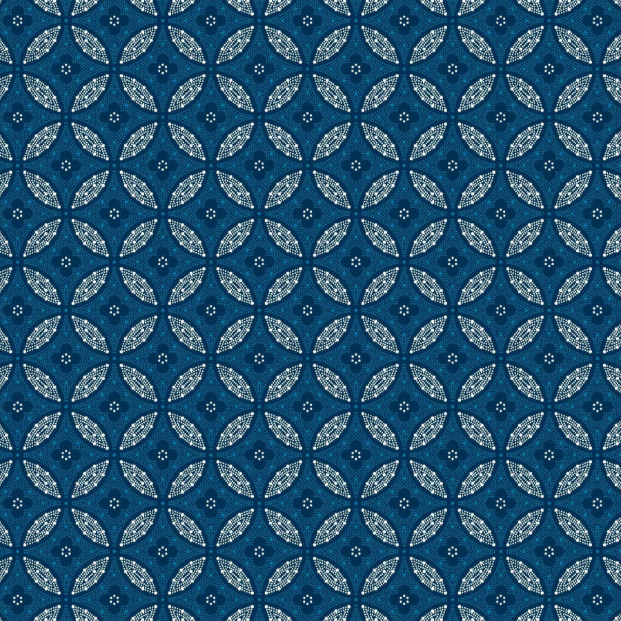 Original 3 Cats Fabric C/W74 Ink Blue 90cm