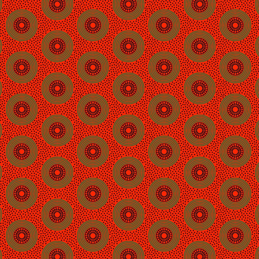 Original 3 Cat Fabric C/W16 DK Orange 90cm