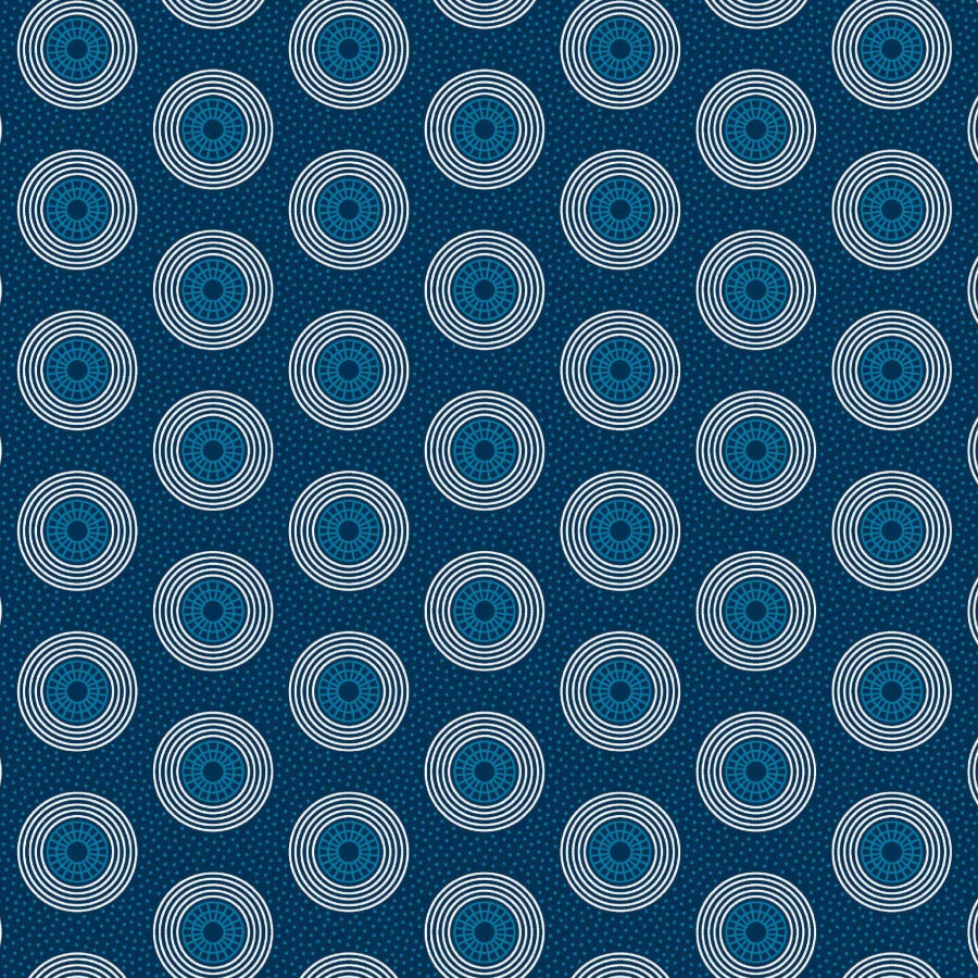 Original 3 Cats Fabric C/W74 Ink Blue 90cm