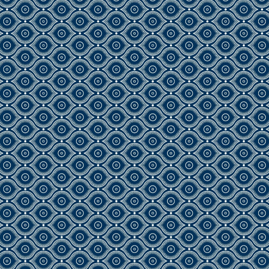 Original 3 Cats Fabric C/W04 Navy Blue 90cm