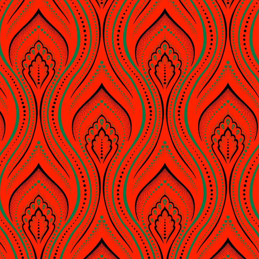 Original 3 Cat Fabric C/W16 DK Orange 90cm