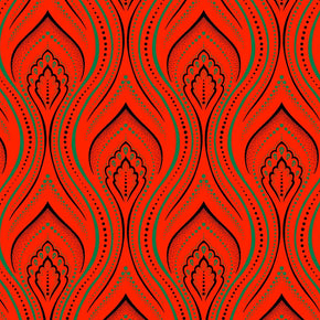 Original 3 Cat Fabric C/W16 DK Orange 90cm