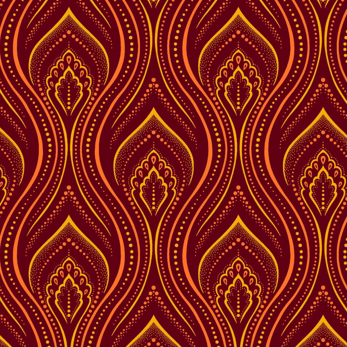 Original 3 Cats Fabric C/W20 Burgundy 90cm
