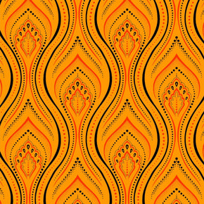 Original 3 Cats Fabric C/W58 Yellow 90cm