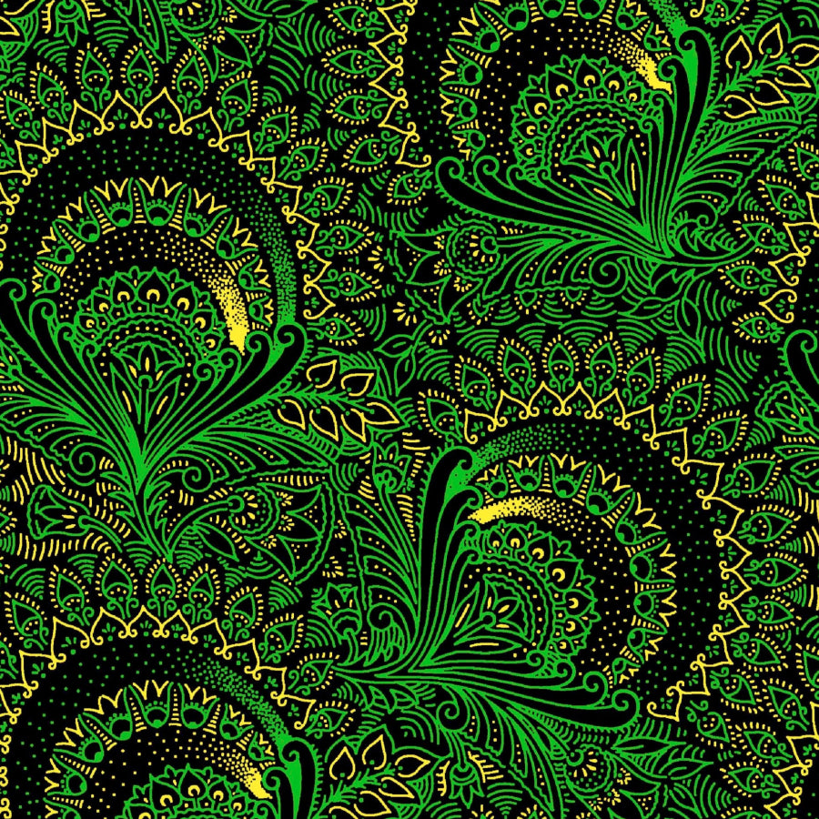 Original 3 Cats Fabric C/W19 Bottle Green 90cm