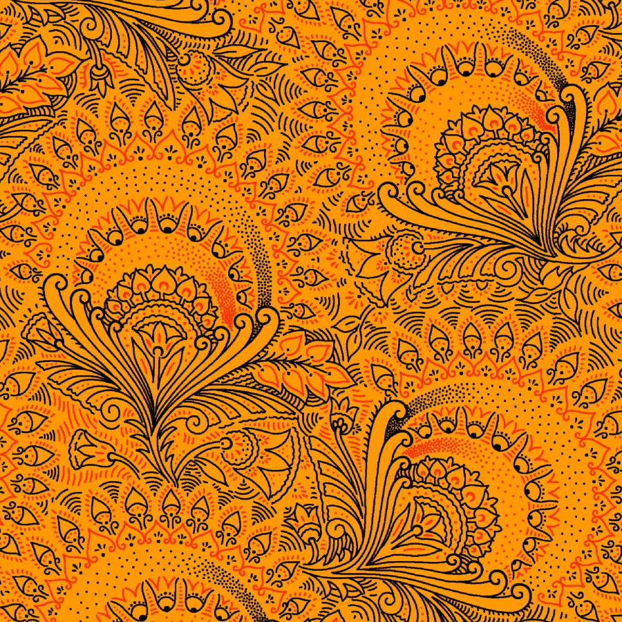 Original 3 Cats Fabric C/W58 Yellow 90cm