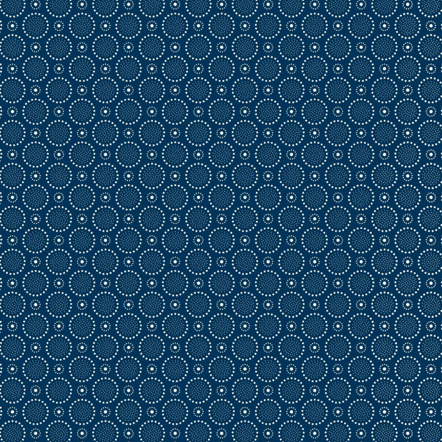 Original 3 Cats Fabric C/W04 Navy Blue 90cm