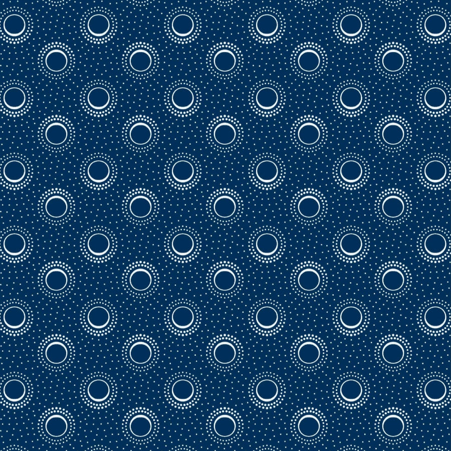 Original 3 Cats Fabric C/W04 Navy Blue 90cm
