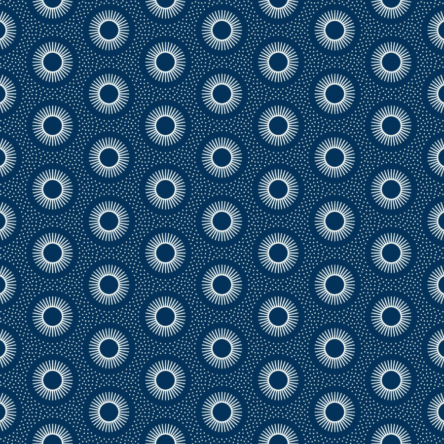 Original 3 Cats Fabric C/W04 Navy Blue 90cm