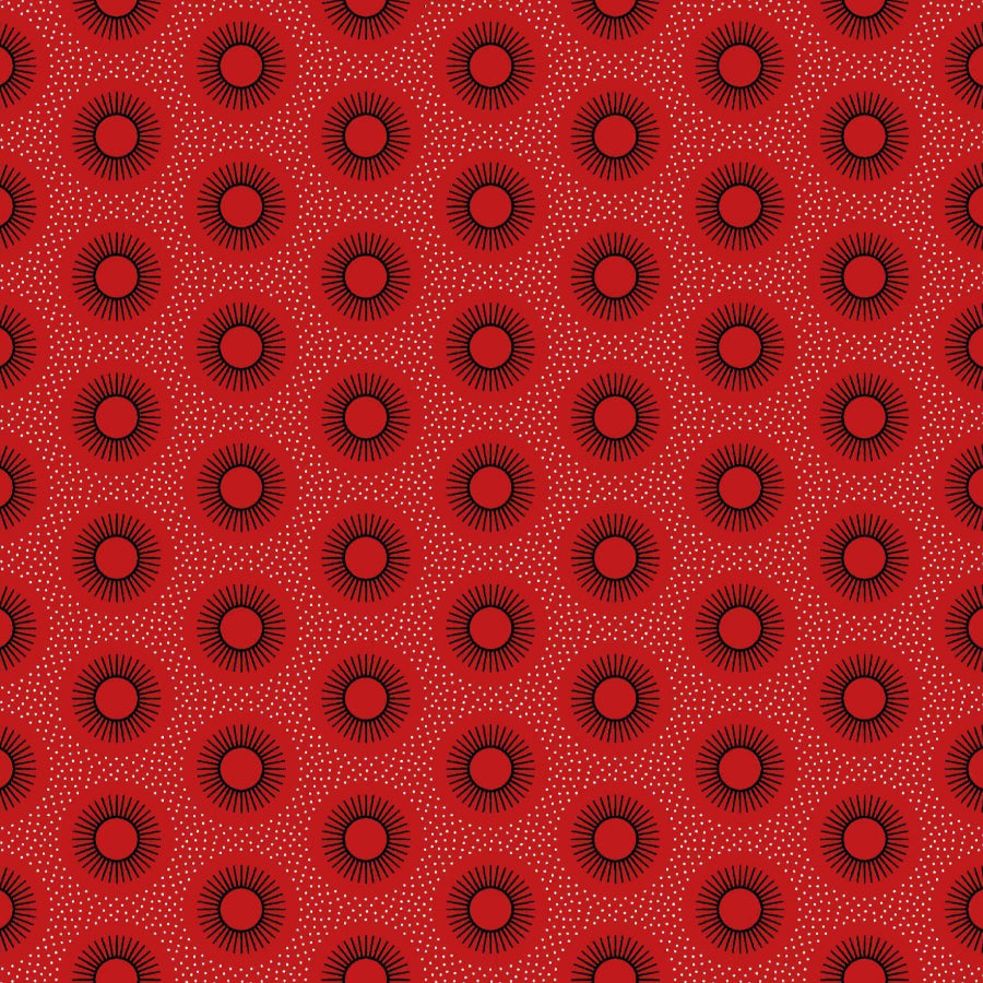 Original 3 Cats Fabric C/W03 Red 90cm