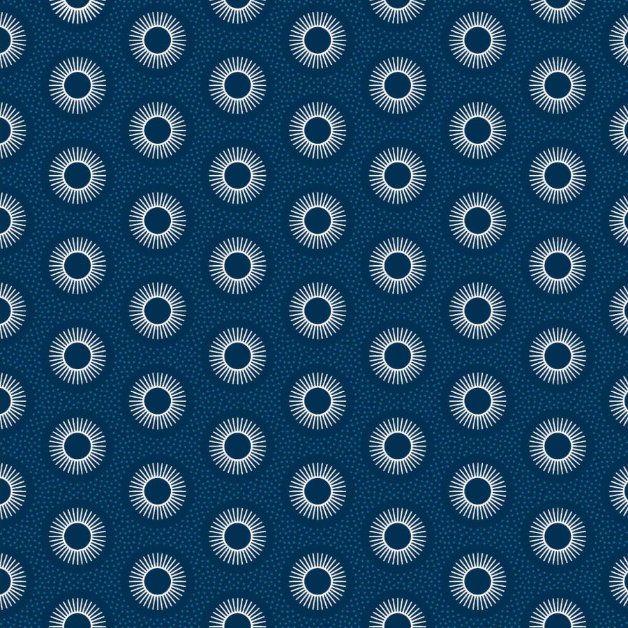Original 3 Cats Fabric C/W74 Ink Blue 90cm